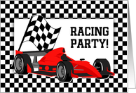 Racing Party Invitation-Customizable Card