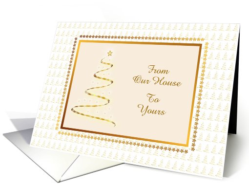 Gold Christmas Tree-Our House To Yours-Trees-Custom card (972915)