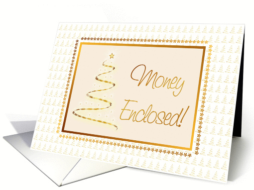 Gold Tree Christmas Card-Money Enclosed card (973093)