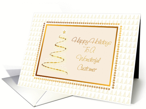 Gold Tree Christmas Card For Customer card (973109)