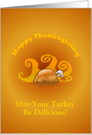 Happy Thanksgiving Turkey-Customizable Card