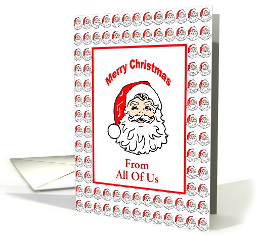 Merry Christmas-From All Of Us-Santa Claus-Custom card (986675)