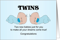 New Born Baby Twin Boys card