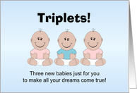 New Born Baby Triplets Boy And Girls card