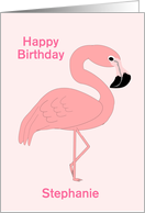 Flamingo Custom Birthday Card