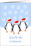 Penguins Across The Miles Christmas card