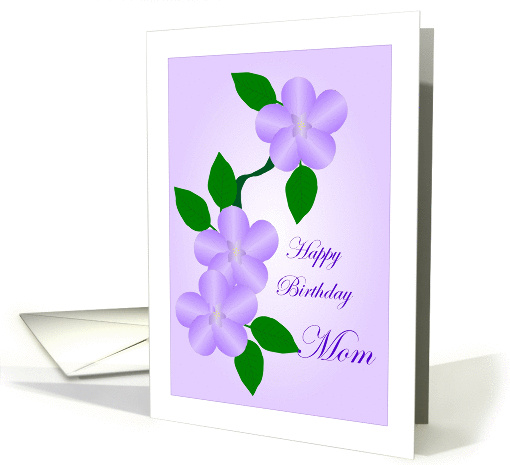 Birthday Mom Purple Flowers card (1402456)