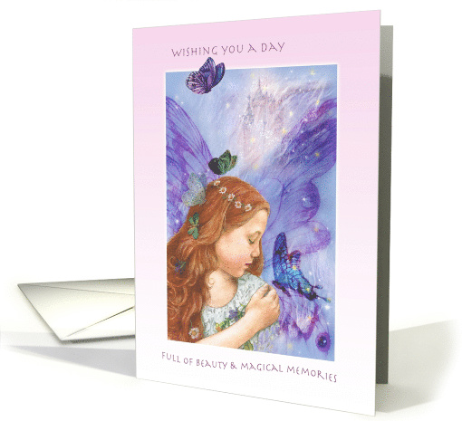 Flower Fairy Butterfly Fantasy Illustration card (1160088)