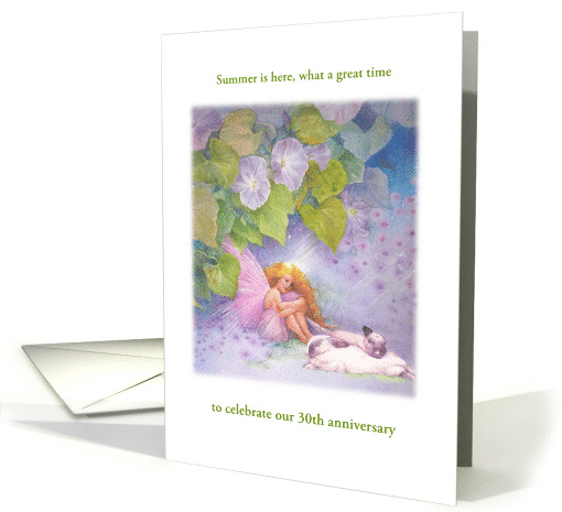 Summer Anniversary Party Invite Flower Fairy card (1236122)