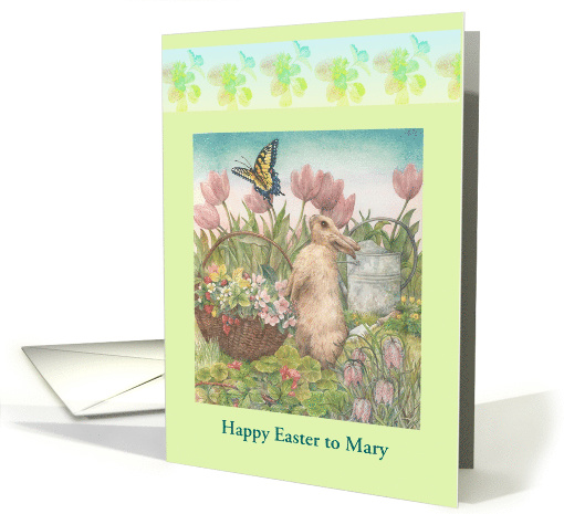Name Specific illustrated Easter Bunny card (1247362)