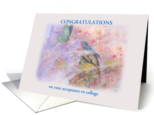 College Acceptance Congrats Illustrated Bluebird card (1264936)