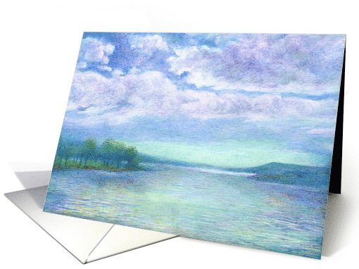 Blue Sky & Illustrated Lake,Mum's Anniversary card (1322764)