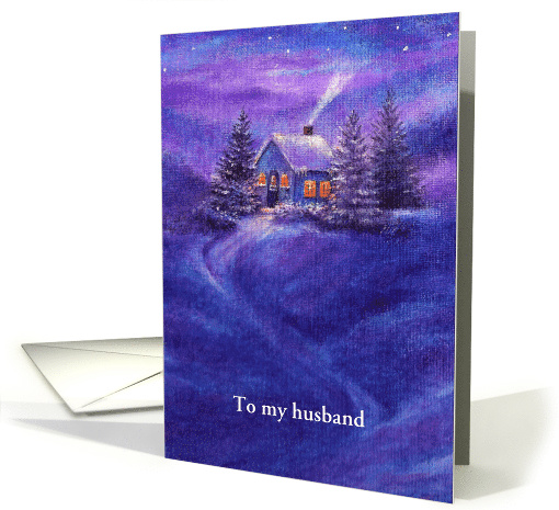 Same Sex Husband Magical Christmas Snowscape card (1357342)