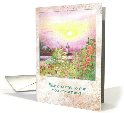 House Warming Invite, Lighthouse Cottage card (1473520)