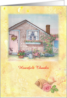 Heartfelt Thanks Seaside Cottage card