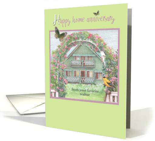 Home Anniversary from Realtor English Garden Cottage card (1562070)