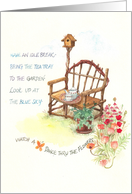 garden party invitation country notes card