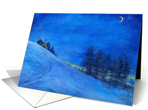 Magical Twilight Peaceful Snow Scape card (282904)