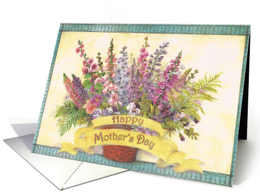 Happy Mother's Day Exquisite Floral Basket card (351343)