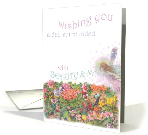 Flower Fairy Magical Birthday Wishes card (389502)