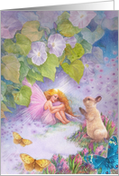 Mother’s Day,Flower Fairy and Bunny card