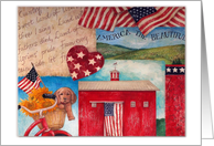 Independence Day Party, Americana Collage card