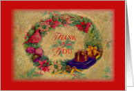 Holiday Wreath Business Thank You card