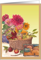 Life Partner Thanksgiving Floral Apple Basket card