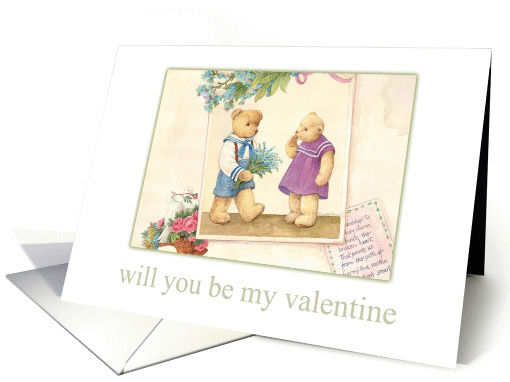 Honey Bears Heart Valentine card (748822)