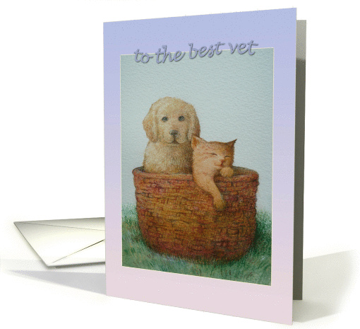Puppy Kitten Thank You Veterinarian card (775861)