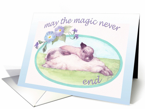 Sleepy Bunnies Daughter'S Wedding Anniversary card (798321)