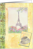 Anniversaire Heureux Paris Anniversary Wedding Rings card