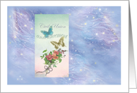 Civil Union Announcement Butterfly Stardust card