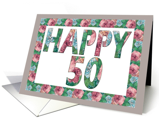 Happy 50 Birthday card (883870)