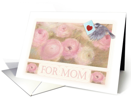 Mother's Day for Mom,Pastel Pink Botanical card (928476)