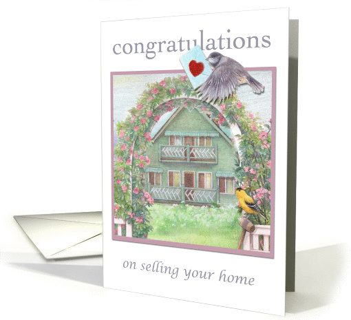 congratulations, sale of house & garden illustrated card (934318)