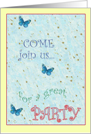 Illustrated butterflies for retirement party invitation card