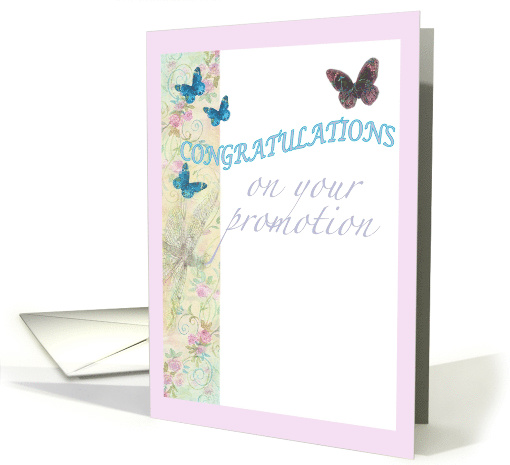 Congratulations on Your Promotion, Illustrated Butterfly card (942527)