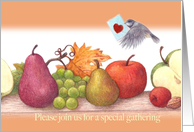 Fall party illustrated special delivery invitation card