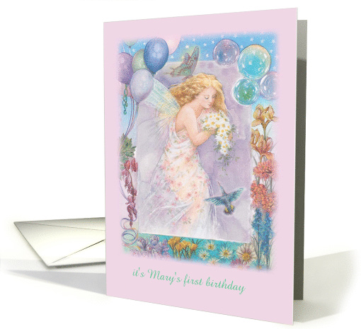 Age Specific Custom Magical Party Invitation, Fairy & Balloons card