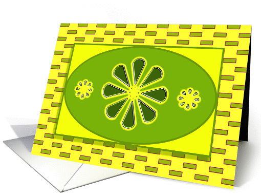 Flower Abstract blank card (214273)