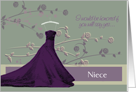 Floral Elegance Niece Junior Bridesmaid Invitation card