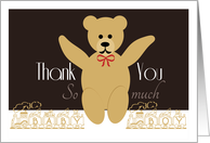 Teddy Bear Baby Boy Shower Thank You card