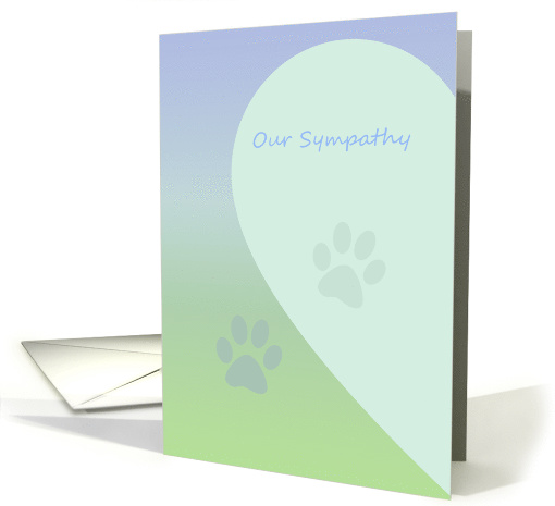 Half a Heart Pawprints Our sympathy card (1372324)