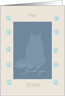 Thank You Cat Pet Sitter card