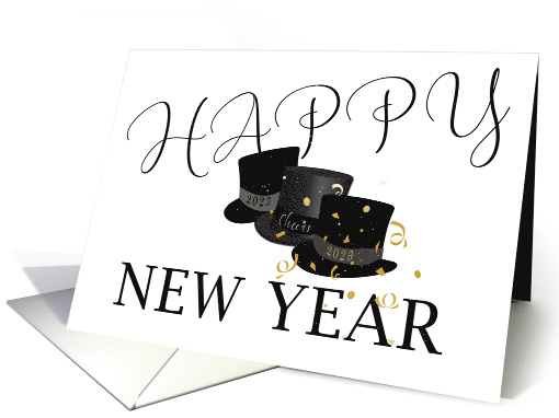 2023 Happy New Year Black Hats card (1716932)