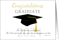 2024 Congratulations HS Graduate with scripture. card