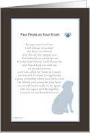 Official Paw Prints On Your Heart Loss of pet dog card