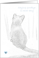 Saying goodbye is never easy Cat Pet Loss card