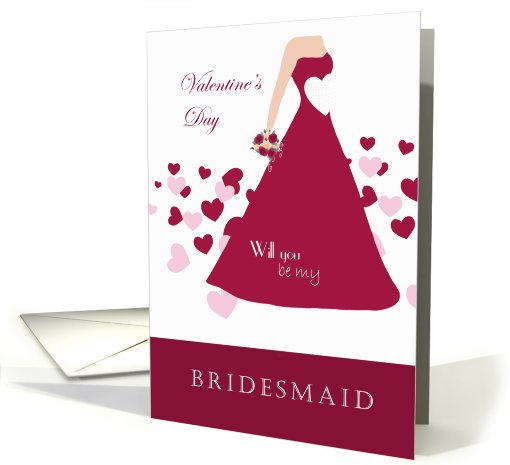 Valentine's Day Bridesmaid Invite card (756299)
